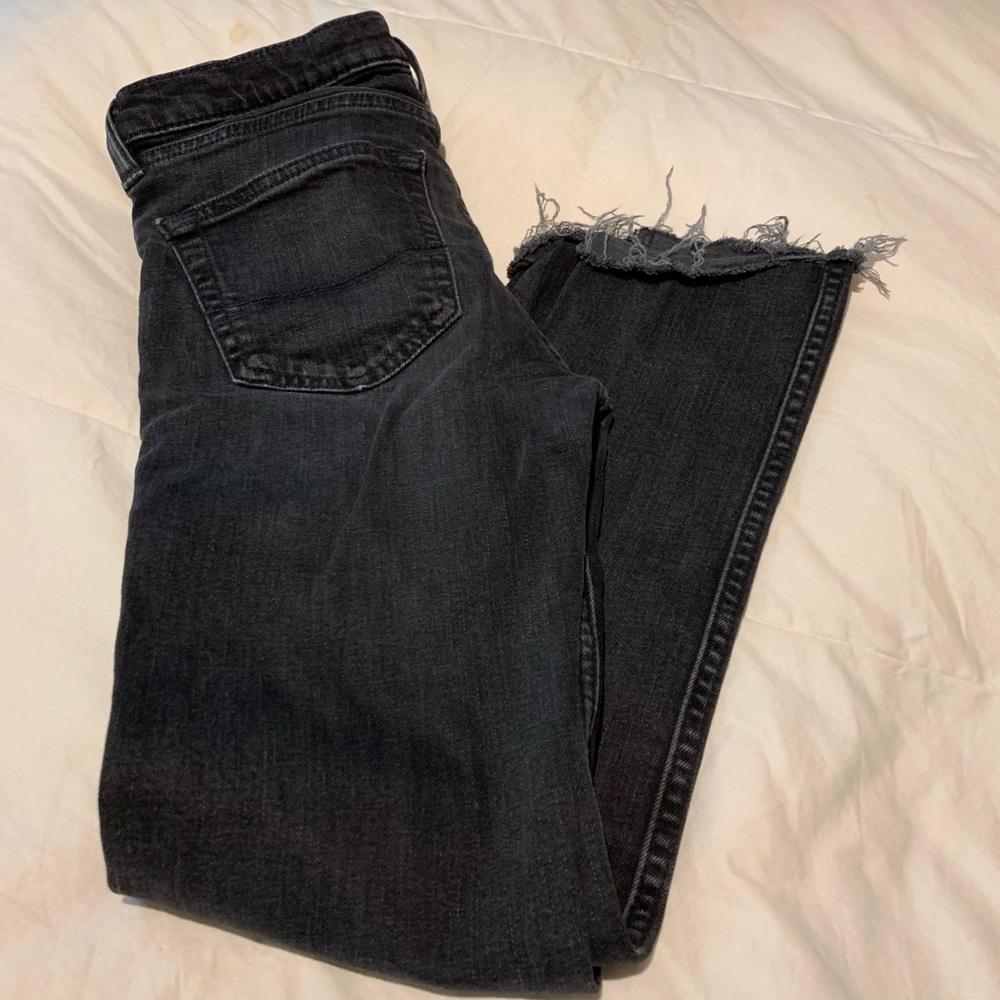 Abercrombie Slim Cutoff Distressed Jeans